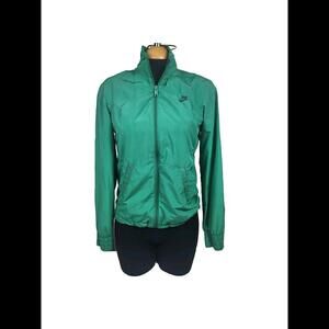 Nike Women’s Dri Fit Green Full Zip Stretch Track Jacket Size Small